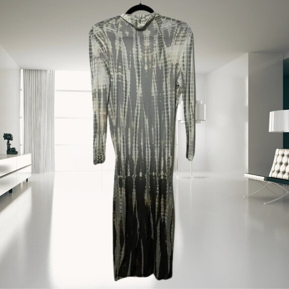 Young Fabulous & Broke Tie Dye Drop Waist Dress - Size Small - Plunging Neckline - Picture 8 of 14